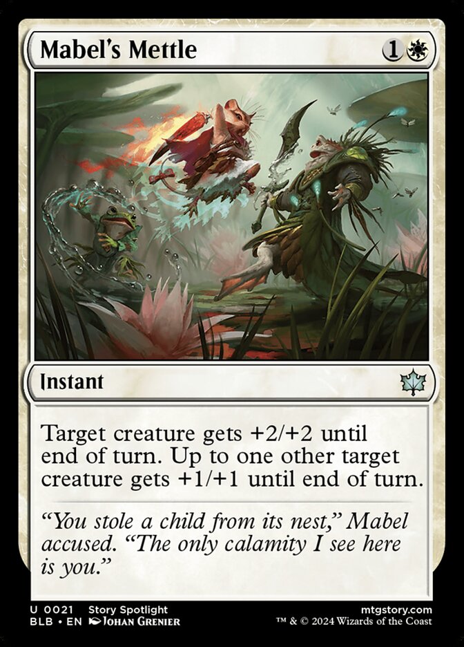 Magic the Gathering Card - Mabel's Mettle - MTG Circle