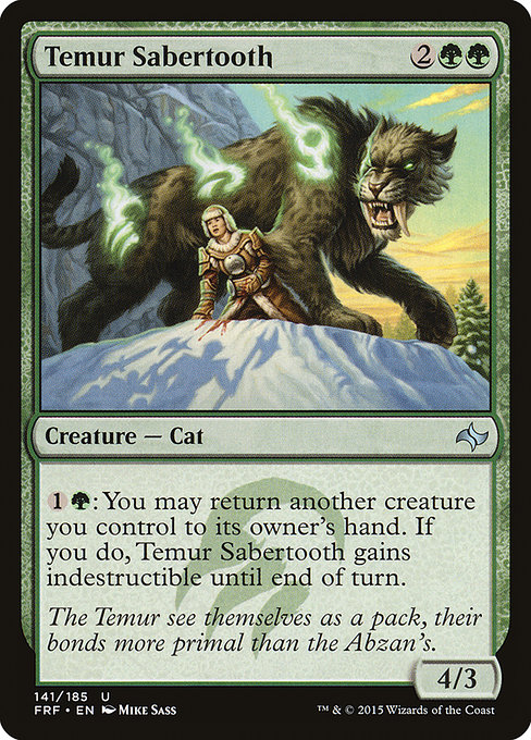 Magic the Gathering Card - Temur Sabertooth - MTG Circle