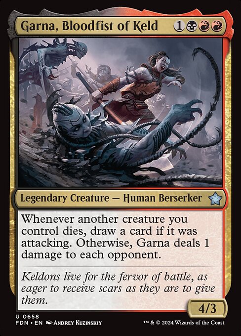 Magic the Gathering Card - Garna, Bloodfist of Keld - MTG Circle