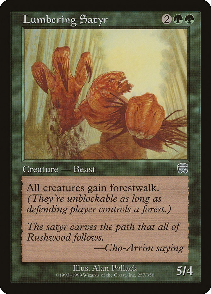 Magic the Gathering Card - Lumbering Satyr - MTG Circle