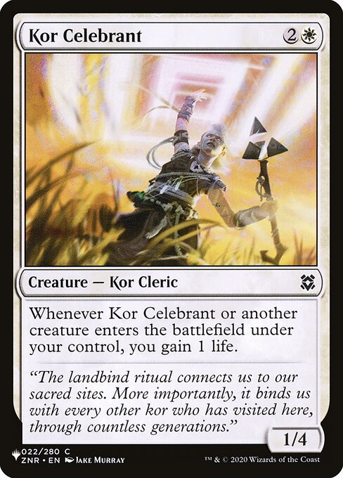 Magic the Gathering Card - Kor Celebrant - MTG Circle