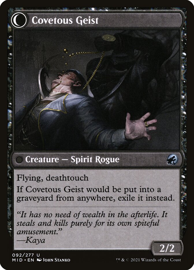 Magic the Gathering Card - Covetous Geist - MTG Circle