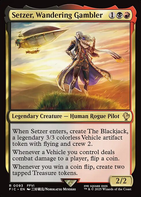 Magic the Gathering Card - Setzer, Wandering Gambler - MTG Circle