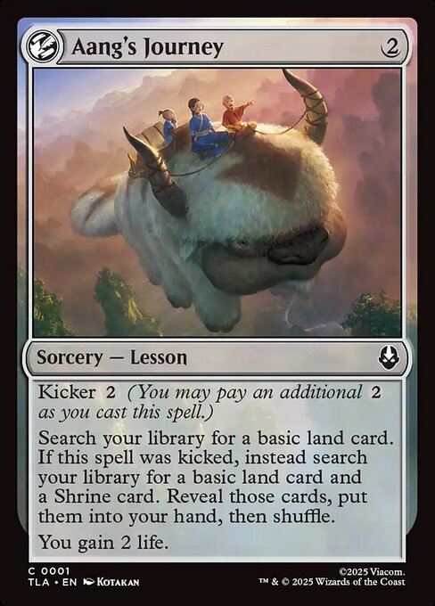 Magic the Gathering Card - Aang's Journey - MTG Circle