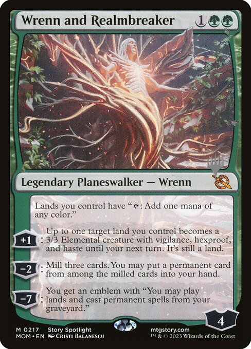 Magic the Gathering Card - Wrenn and Realmbreaker - MTG Circle