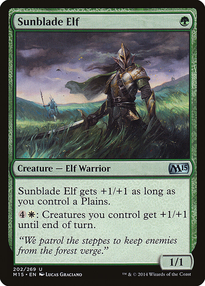 Magic the Gathering Card - Sunblade Elf - MTG Circle