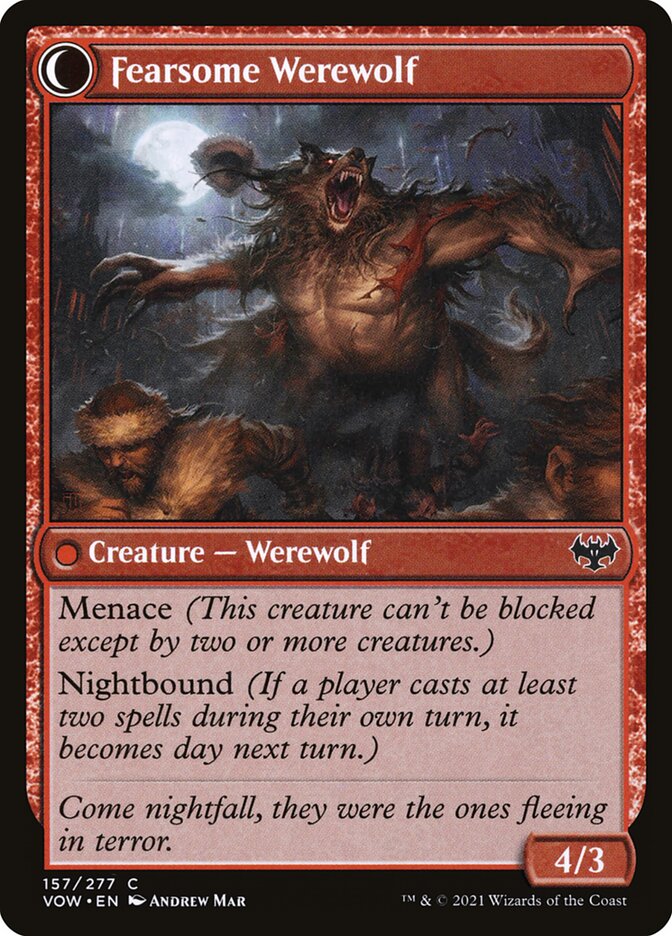 Magic the Gathering Card - Fearsome Werewolf - MTG Circle