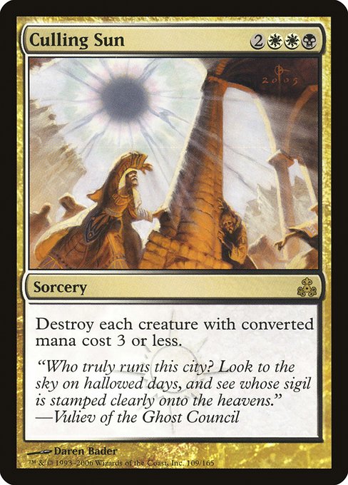 Magic the Gathering Card - Culling Sun - MTG Circle