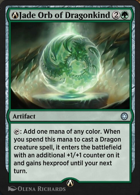 Magic the Gathering Card - A-Jade Orb of Dragonkind - MTG Circle