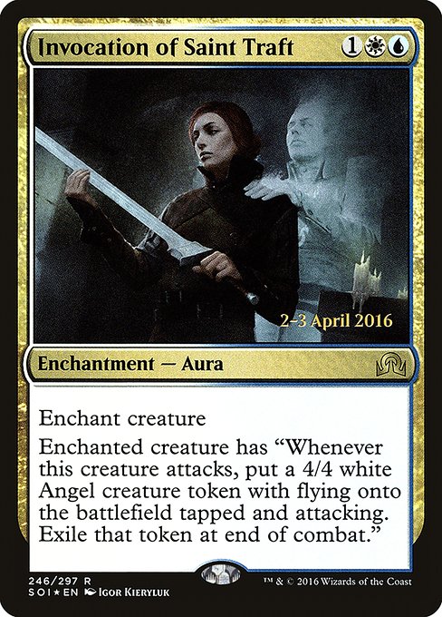 Magic the Gathering Card - Invocation of Saint Traft - MTG Circle