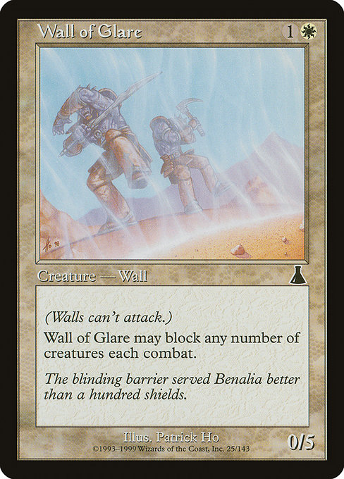 Magic the Gathering Card - Wall of Glare - MTG Circle