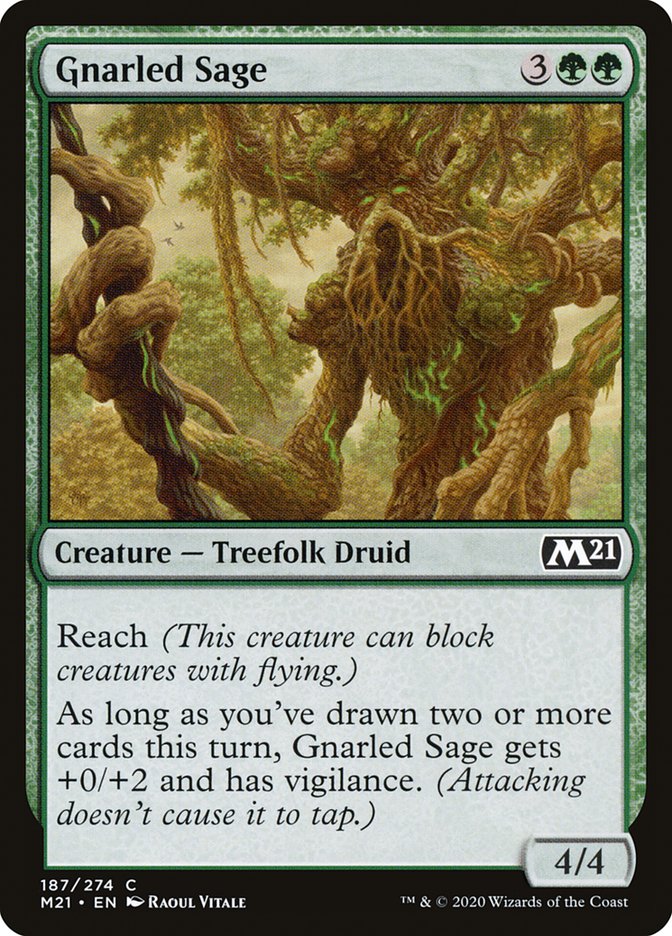 Magic the Gathering Card - Gnarled Sage - MTG Circle