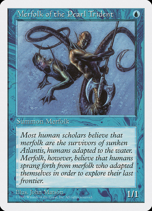Magic the Gathering Card - Merfolk of the Pearl Trident - MTG Circle