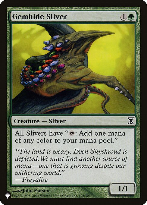 Magic the Gathering Card - Gemhide Sliver - MTG Circle