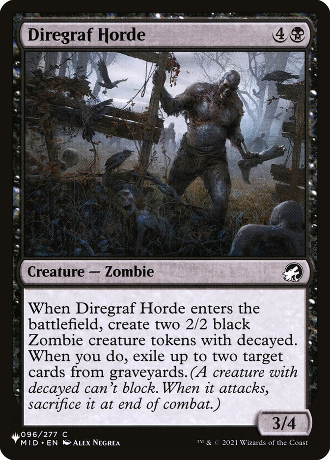 Magic the Gathering Card - Diregraf Horde - MTG Circle