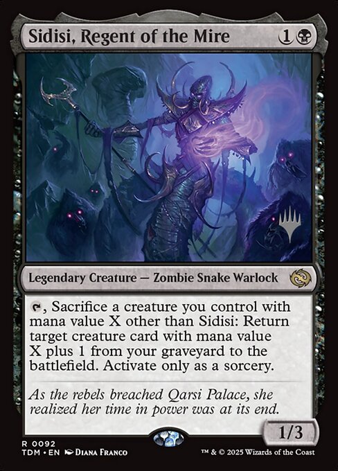 Magic the Gathering Card - Sidisi, Regent of the Mire - MTG Circle