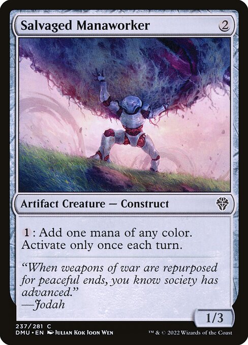 Magic the Gathering Card - Salvaged Manaworker - MTG Circle