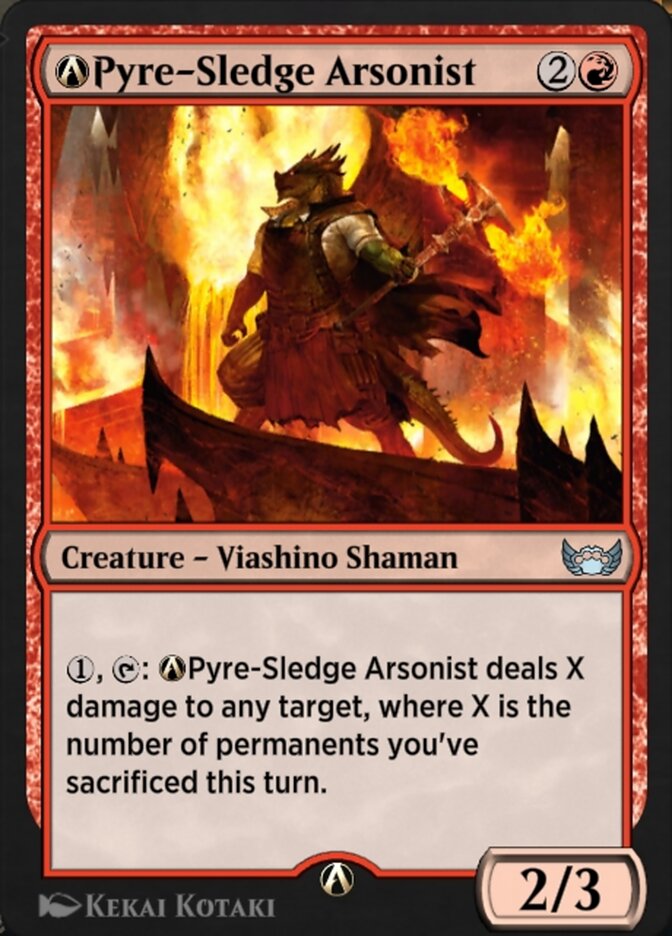 Magic the Gathering Card - A-Pyre-Sledge Arsonist - MTG Circle