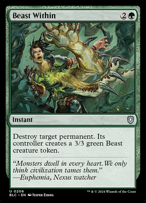 Magic the Gathering Card - Beast Within - MTG Circle
