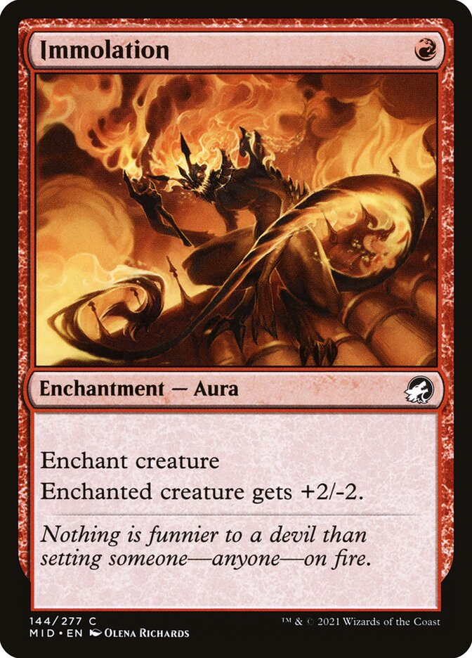 Magic the Gathering Card - Immolation - MTG Circle