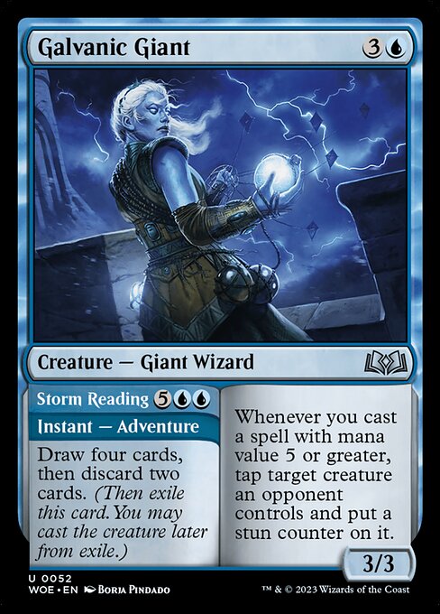 Magic the Gathering Card - Galvanic Giant // Storm Reading - MTG Circle