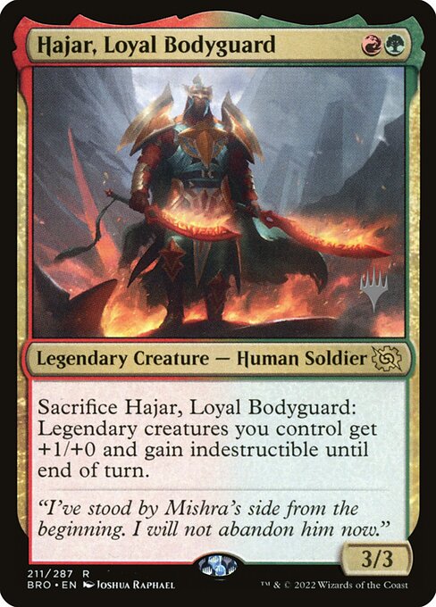 Magic the Gathering Card - Hajar, Loyal Bodyguard - MTG Circle