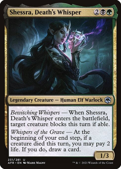 Magic the Gathering Card - Shessra, Death's Whisper - MTG Circle