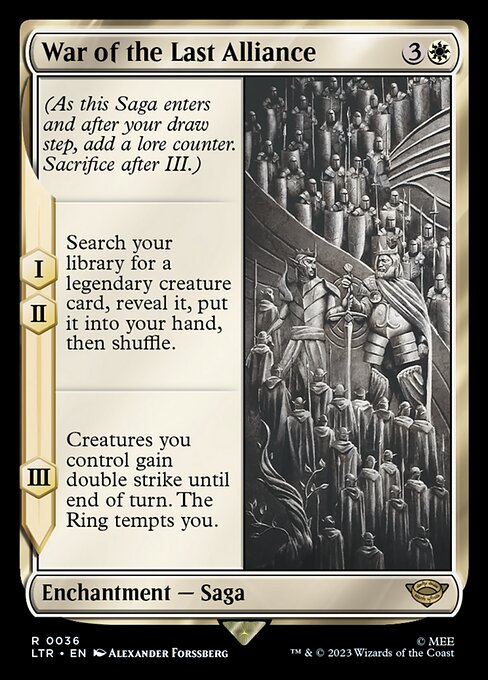 Magic the Gathering Card - War of the Last Alliance - MTG Circle