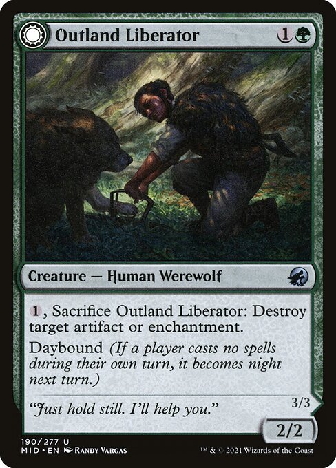 Magic the Gathering Card - Outland Liberator // Frenzied Trapbreaker - MTG Circle