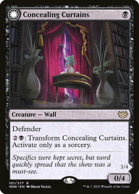 Magic the Gathering Card - Concealing Curtains - MTG Circle