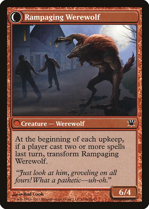 Magic the Gathering Card - Rampaging Werewolf - MTG Circle