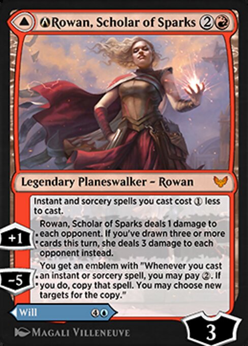 Magic the Gathering Card - A-Rowan, Scholar of Sparks - MTG Circle