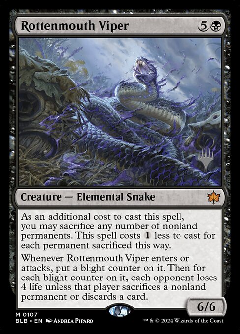 Magic the Gathering Card - Rottenmouth Viper - MTG Circle