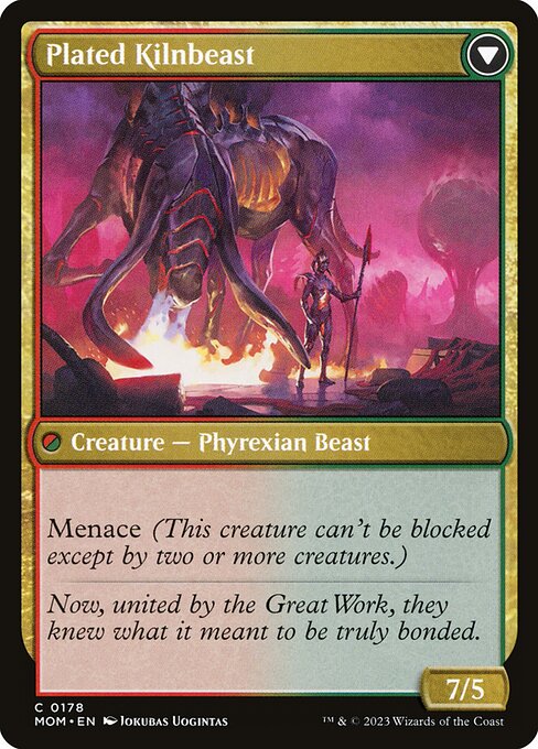 Magic the Gathering Card - Plated Kilnbeast - MTG Circle