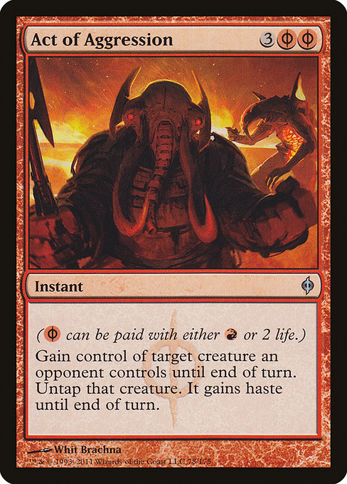 Magic the Gathering Card - Act of Aggression - MTG Circle