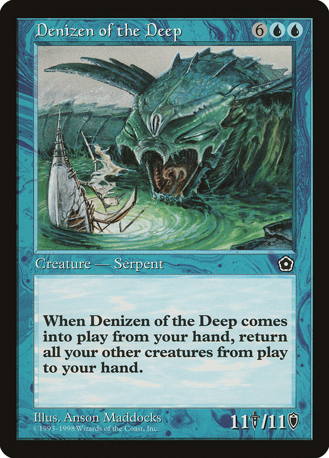Magic the Gathering Card - Denizen of the Deep - MTG Circle