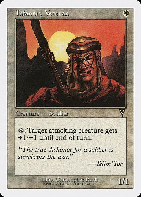 Magic the Gathering Card - Infantry Veteran - MTG Circle