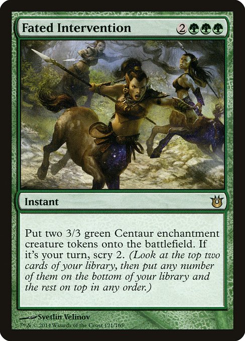 Magic the Gathering Card - Fated Intervention - MTG Circle