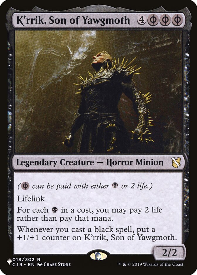 Magic the Gathering Card - K'rrik, Son of Yawgmoth - MTG Circle