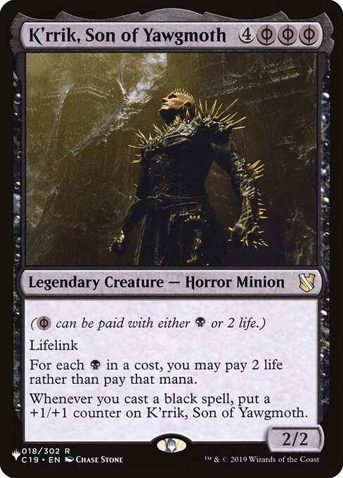 Magic the Gathering Card - K'rrik, Son of Yawgmoth - MTG Circle