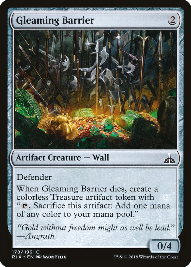 Magic the Gathering Card - Gleaming Barrier - MTG Circle