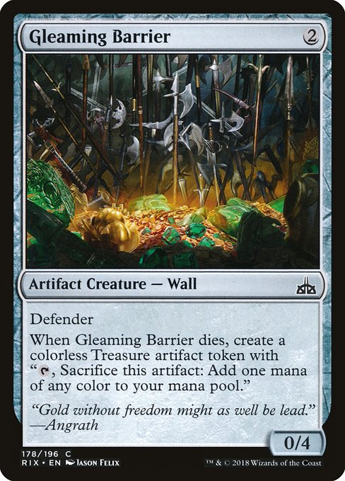 Magic the Gathering Card - Gleaming Barrier - MTG Circle