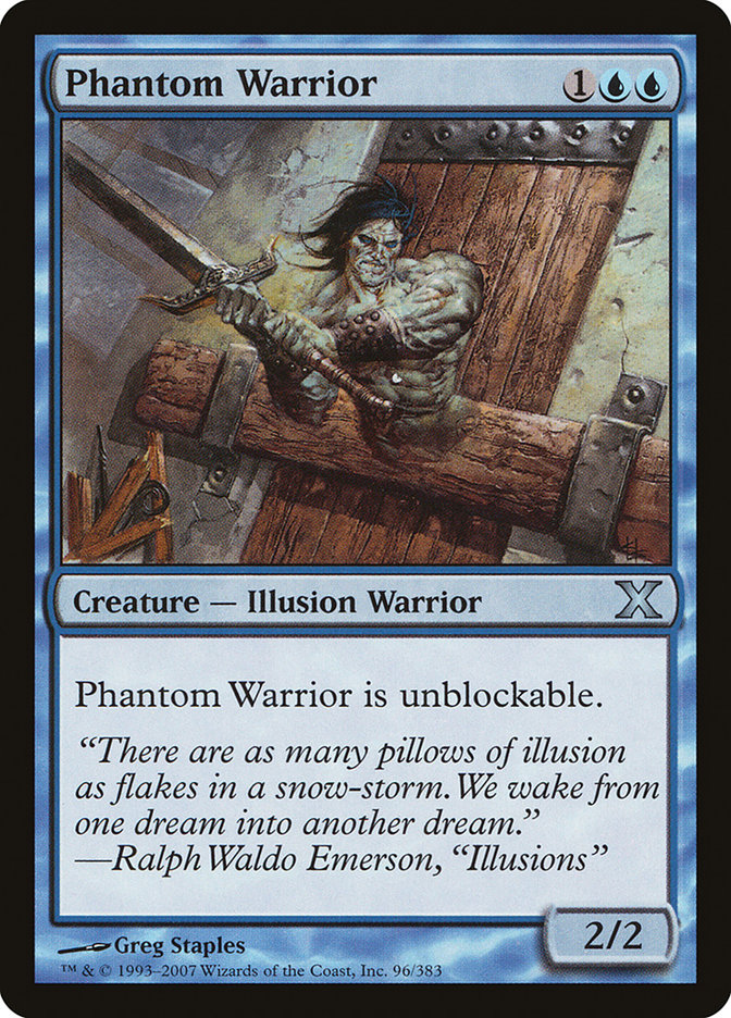 Magic the Gathering Card - Phantom Warrior - MTG Circle