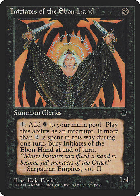 Magic the Gathering Card - Initiates of the Ebon Hand - MTG Circle
