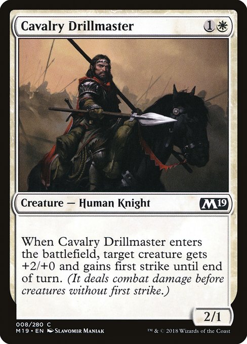 Magic the Gathering Card - Cavalry Drillmaster - MTG Circle