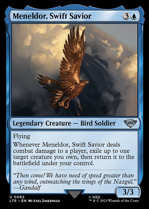 Magic the Gathering Card - Meneldor, Swift Savior - MTG Circle