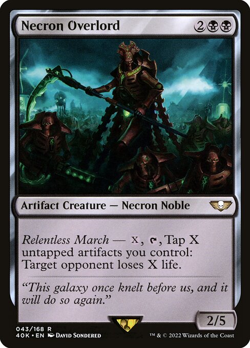 Magic the Gathering Card - Necron Overlord - MTG Circle