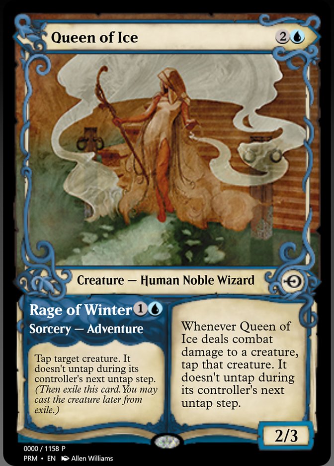 Magic the Gathering Card - Queen of Ice // Rage of Winter - MTG Circle