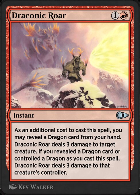 Magic the Gathering Card - Draconic Roar - MTG Circle