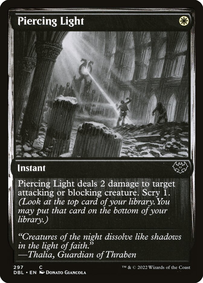 Magic the Gathering Card - Piercing Light - MTG Circle
